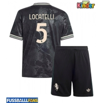 Juventus Manuel Locatelli #5 3rd trikot Kinder 2025-26 Kurzarm (+ Kurze Hosen)